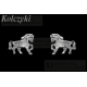 KOLCZYKI WKRĘTY KOL0007 MOTYW KONIK - WZÓR 1