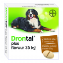 BAYER DRONTAL PLUS FLAVOUR 35 kg 525 mg + 504 mg + 175 mg - PUDELKO - 2 TABL.