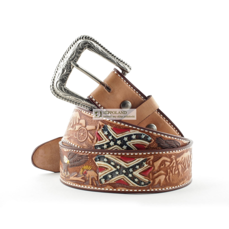 PASEK SKÓRZANY STARS & STRIPES WG-12