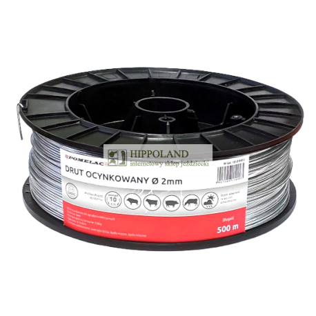 POMELAC SZPULA Z DRUTEM OCYNKOWANYM 500mb ŚREDNICA 2mm NR KAT. 105-010-013